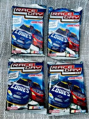 NASCAR Race Day CRG - A Complete Game in Every Pack by Wizkids 4pcs New & Sealed